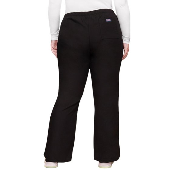 Cherokee Women's Natural Rise Flare Leg Drawstring Pant | XL (Petite) - Picture 3 of 6